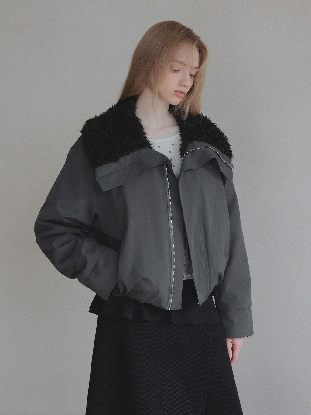 Fur MA-1 Bomber Jacket-1