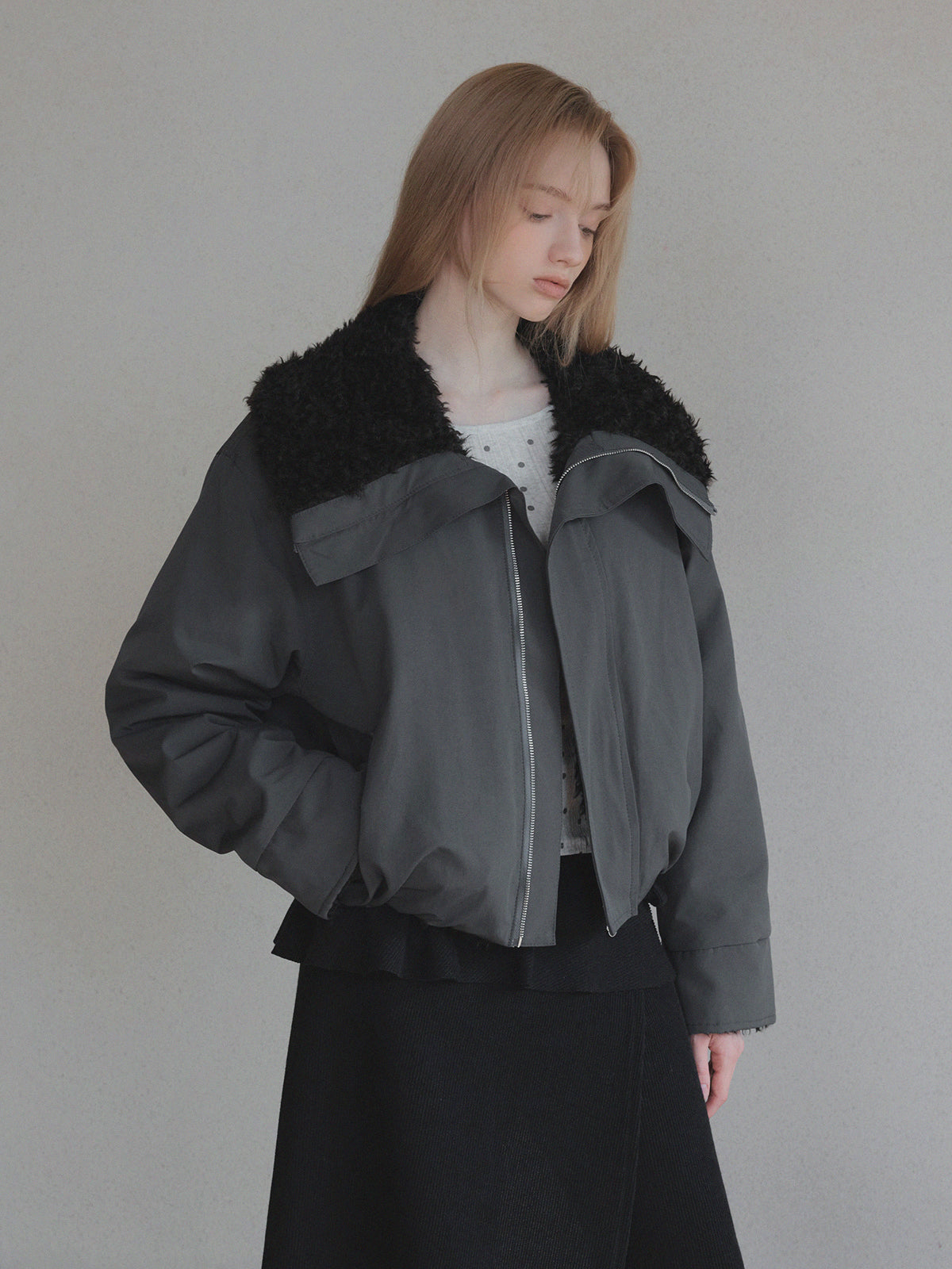 Fur MA-1 Bomber Jacket-1