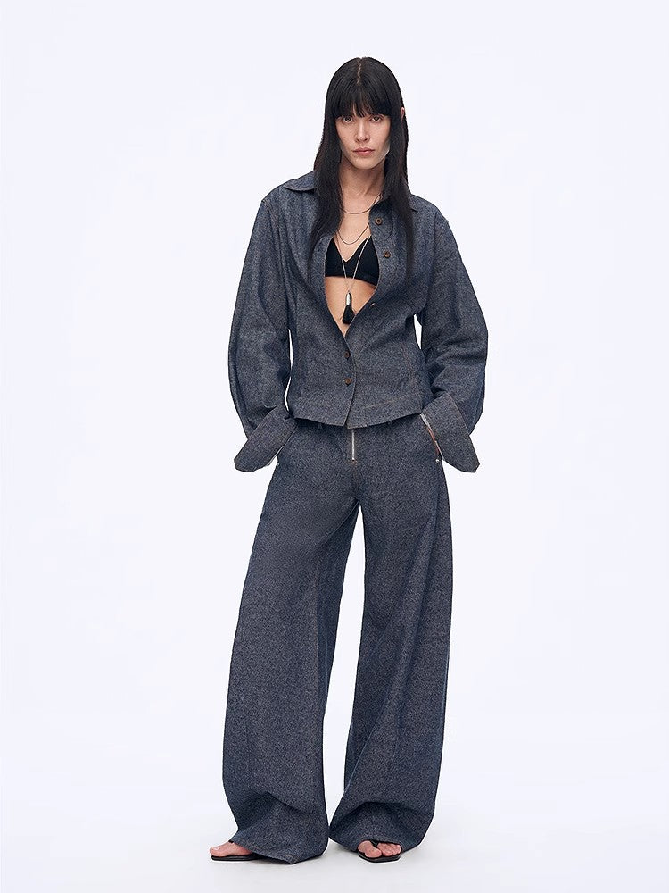 Dancing Double Waist Linen Trousers