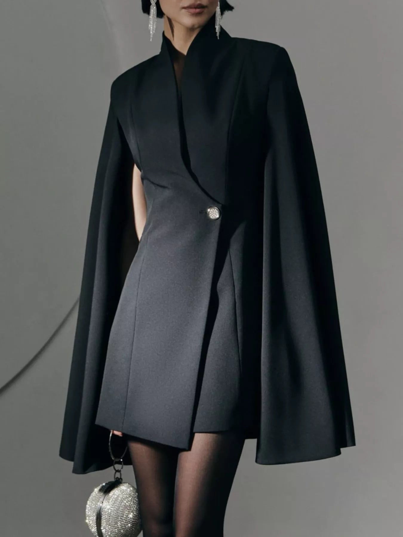 Buy Me Diamonds Blazer Cape Dress