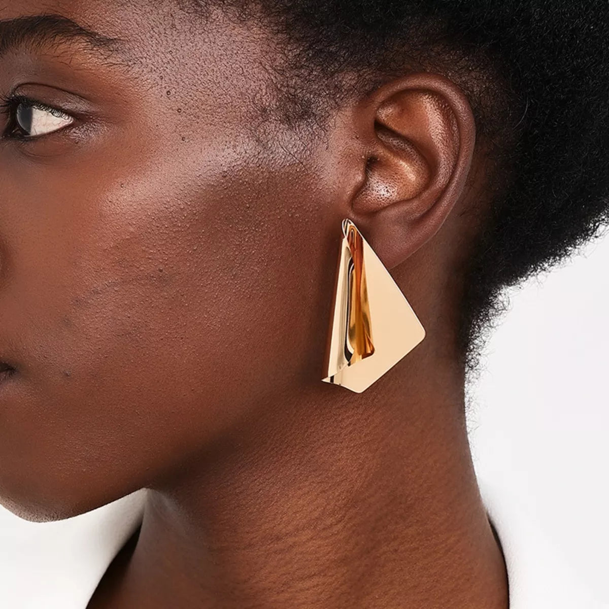 In A Love Triangle 18K Earrings