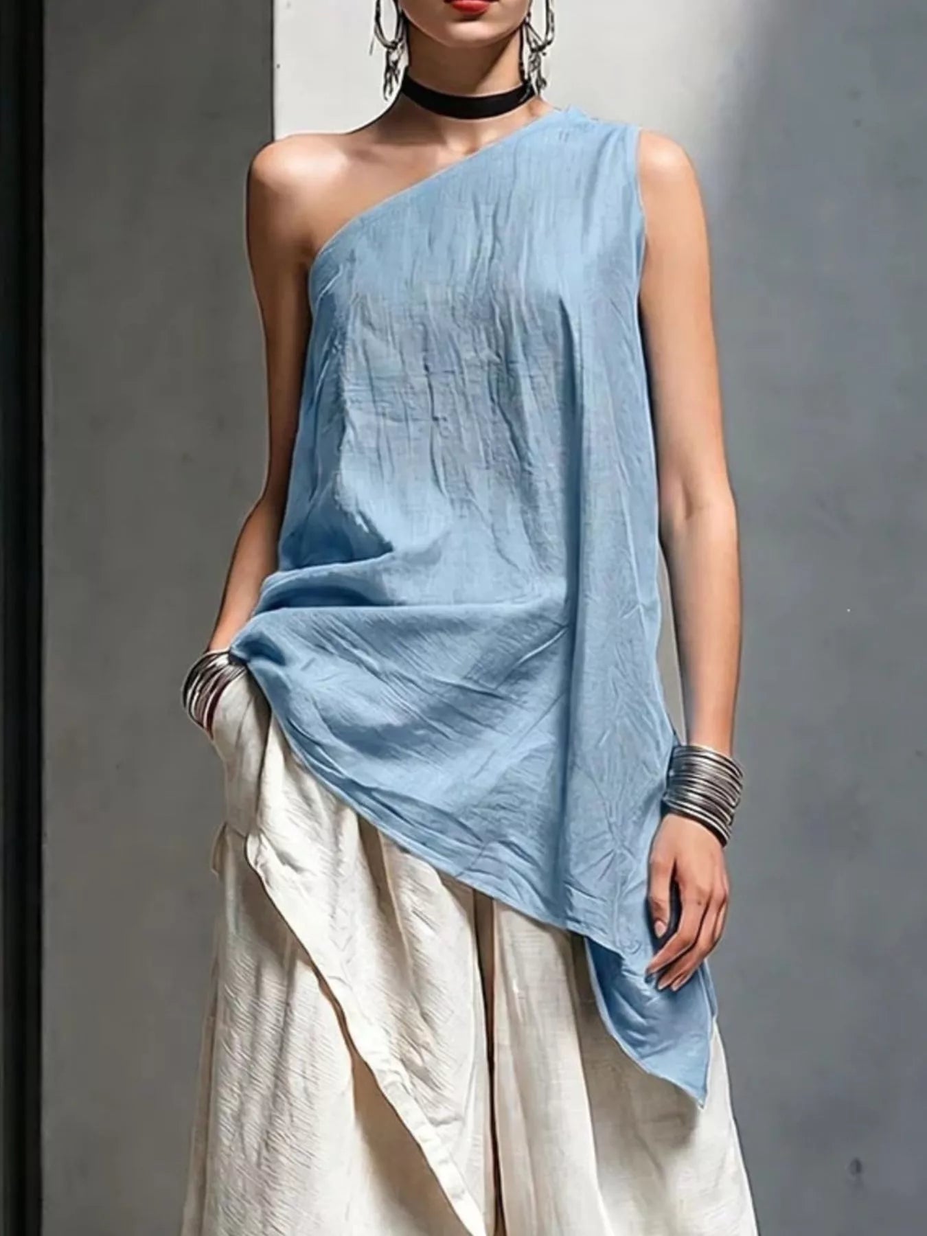 Draped Up Oversized Top