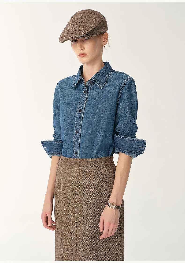 90s Mom Denim Top-1