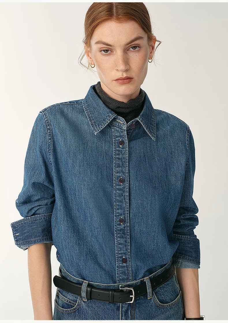 90s Mom Denim Top-0