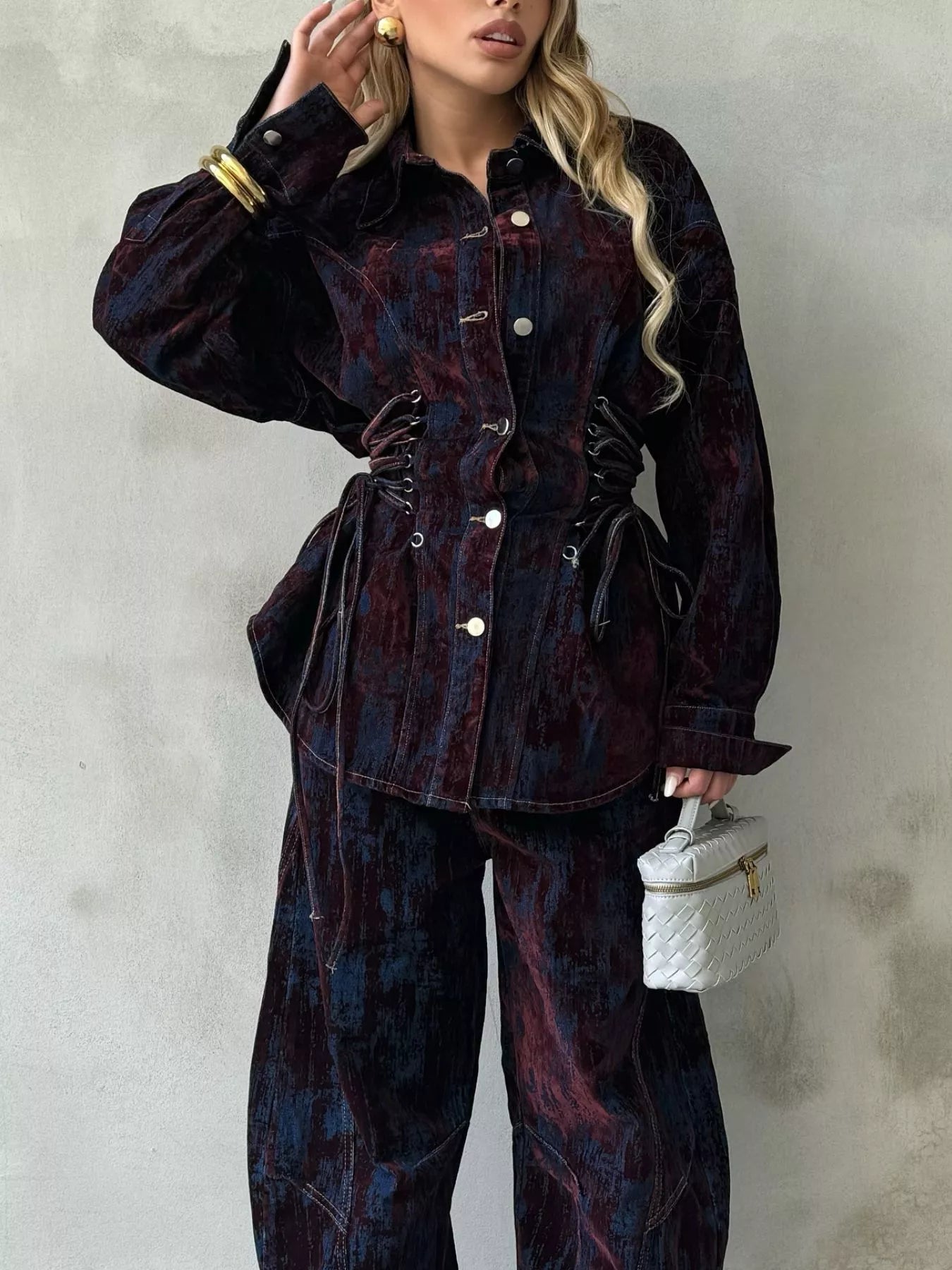 My Favorite Denim Tuxedo Jacket and Jeans Set