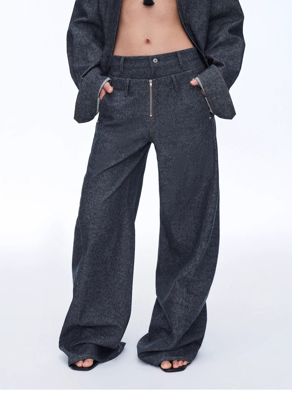 Dancing Double Waist Linen Trousers-1