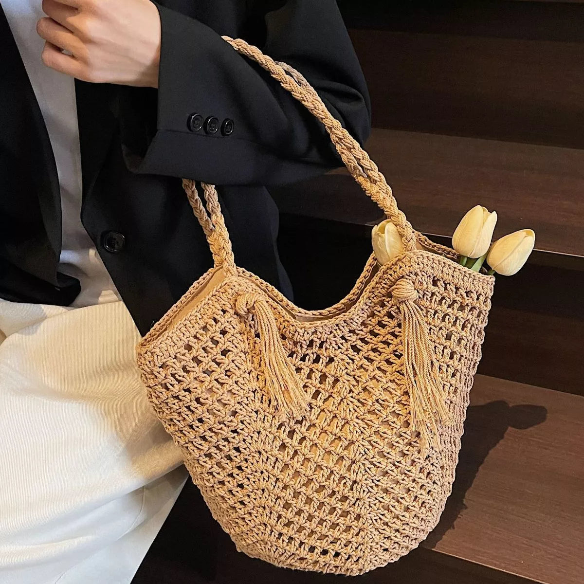 Cathy Crochet Shoulder Bag