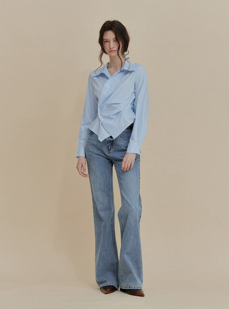 Karina Wrap Asymmetric Shirt-2