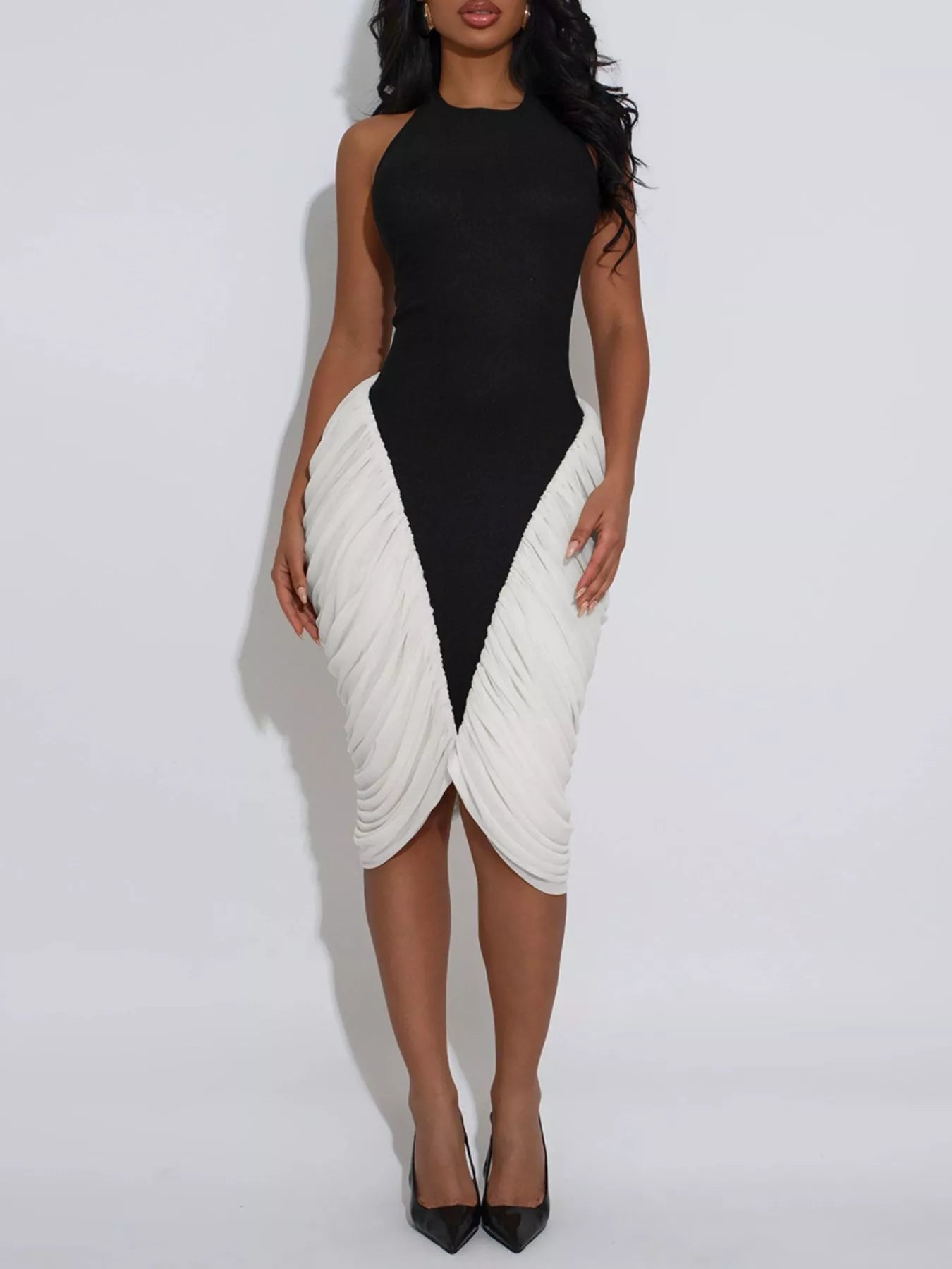 Dirty Martini Ruched Midi Dress