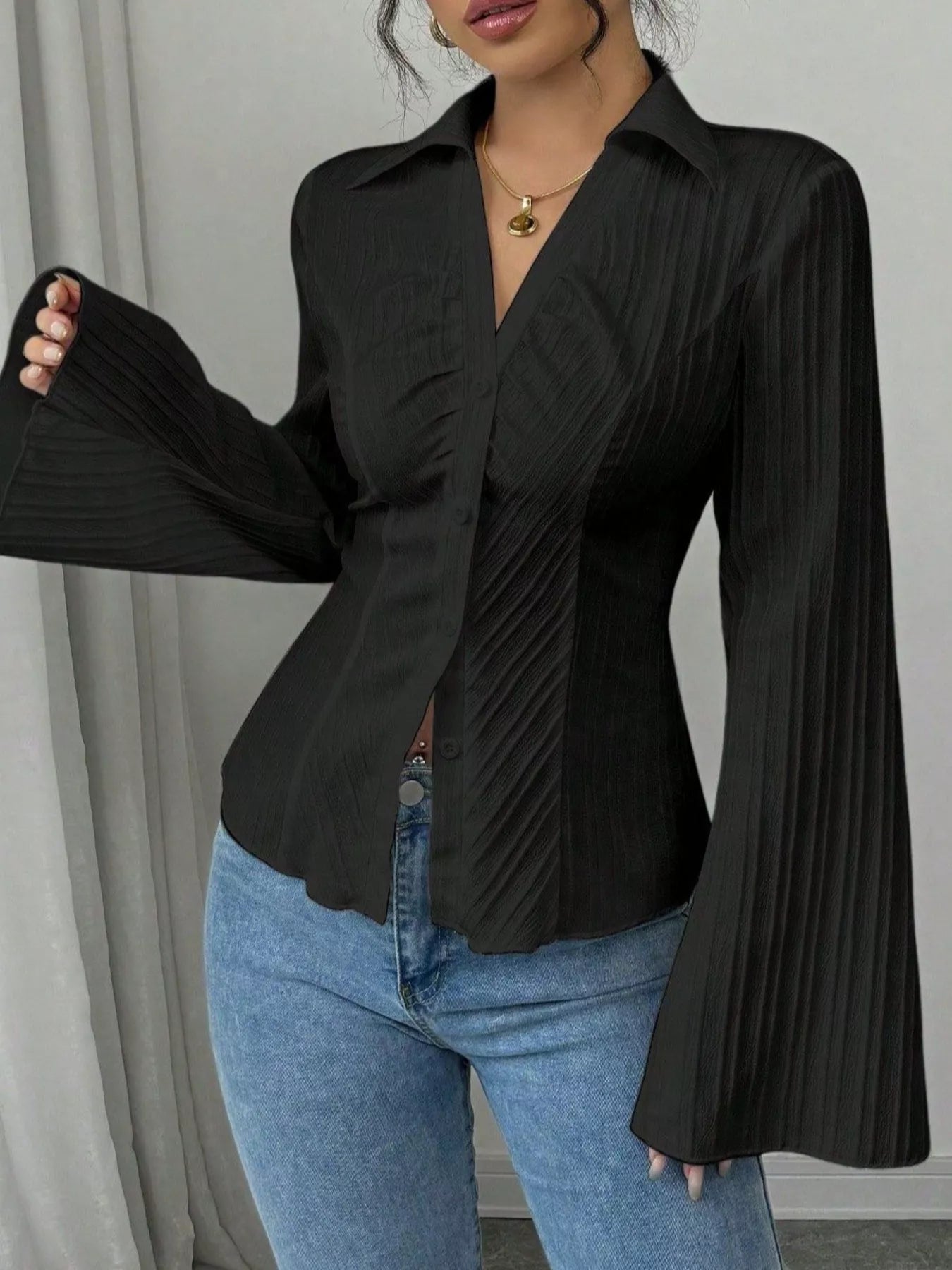 Funky Flare Sleeve Shirt
