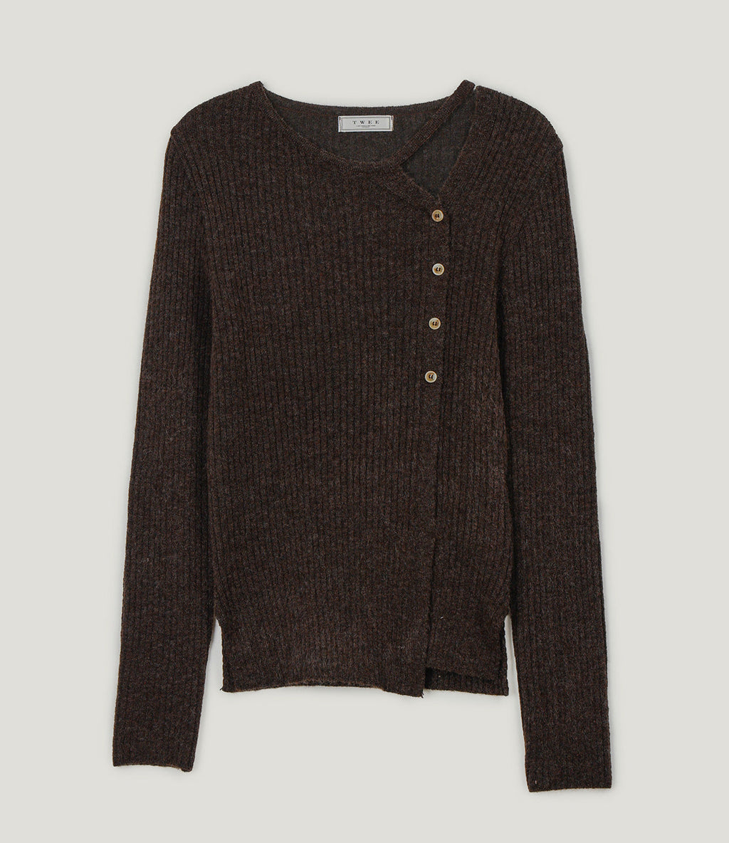 Cut-Out Button Knit-5