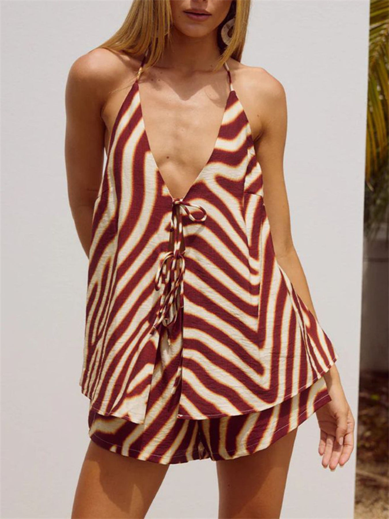 Zealous Zebra Top and Shorts Set
