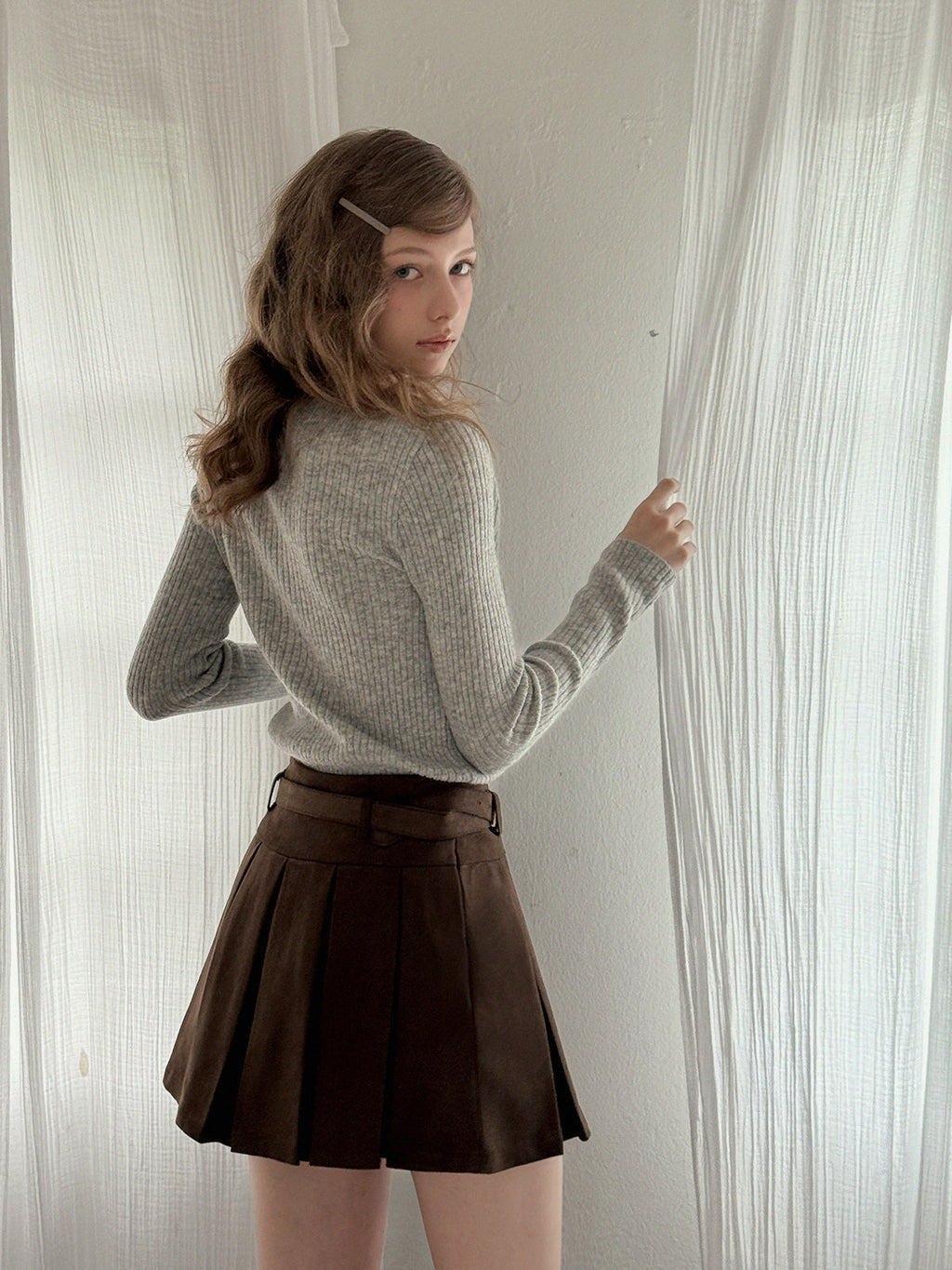 Cut-Out Button Knit-2