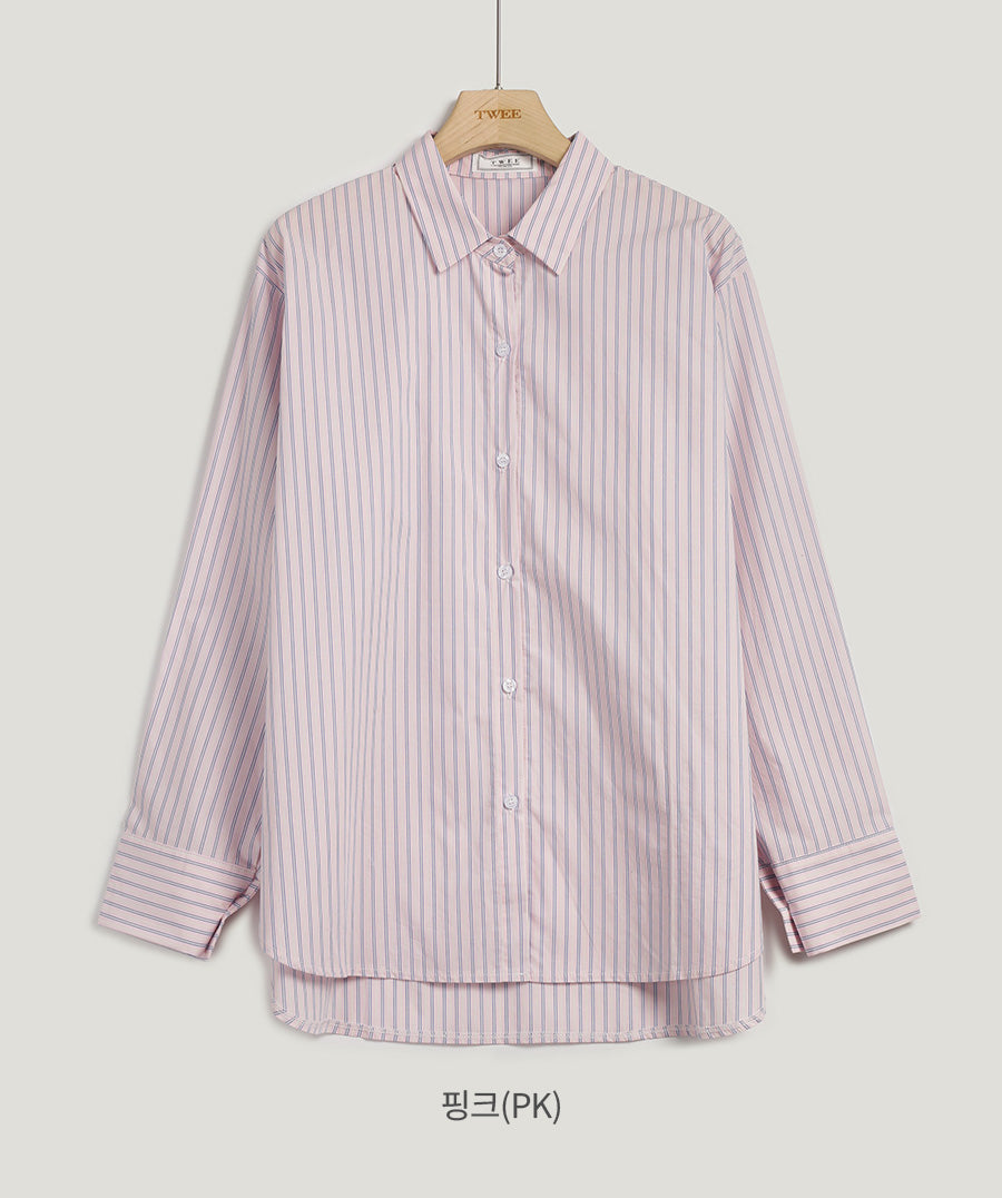 The Obvious Choice Stripe Overfit Shirt-5
