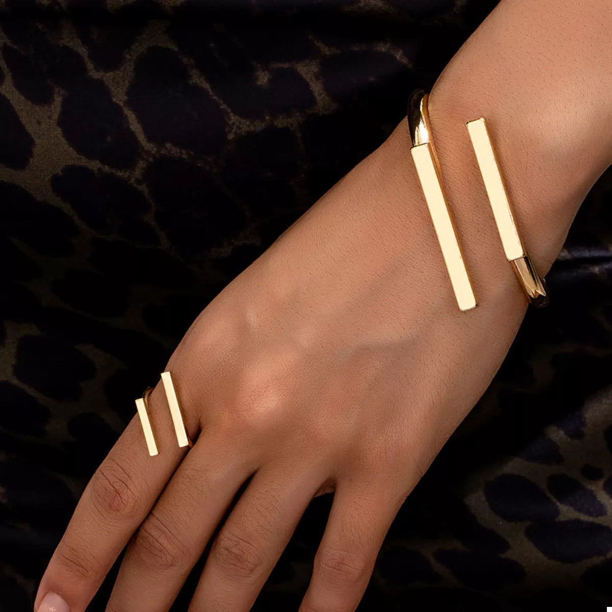 Simply Put Together 18K Bracelet and Ring Set