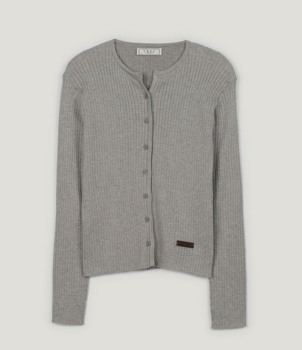 Simple Girl Button Ribbed Cardigan-7
