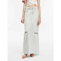 I'm Torn Up Denim Maxi Skirt-4