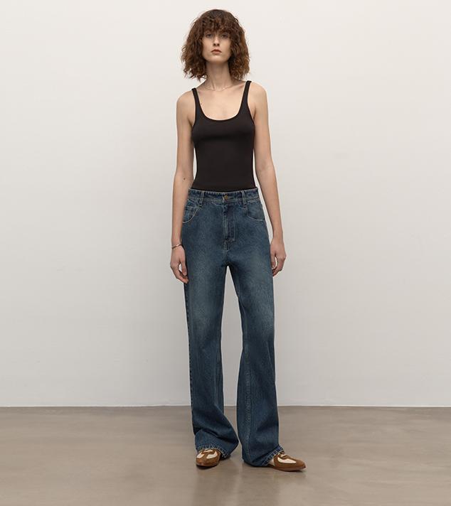Maggie's Stacked Straight Jeans