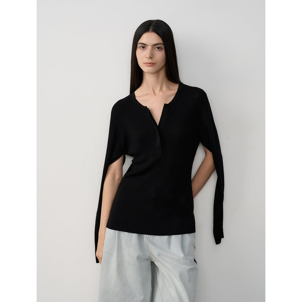Cape Sleeve Top-0