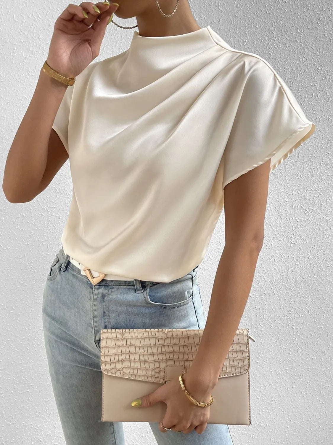 Marley Mock Neck Blouse