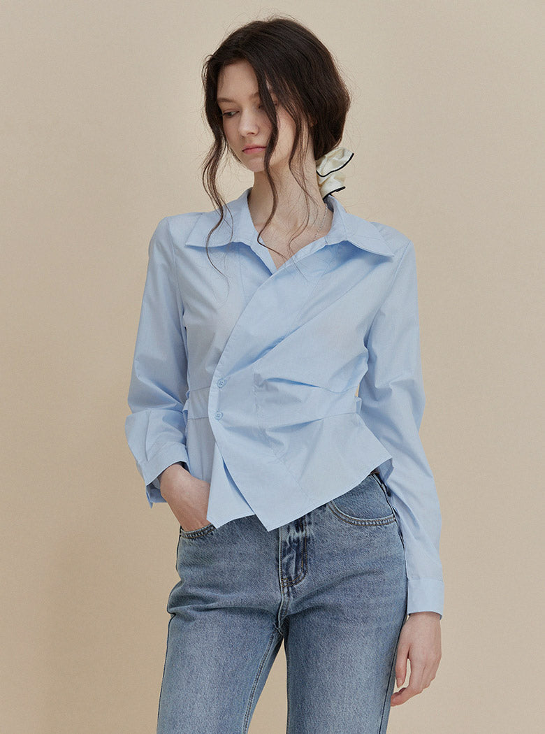 Karina Wrap Asymmetric Shirt-1
