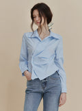 Karina Wrap Asymmetric Shirt-1