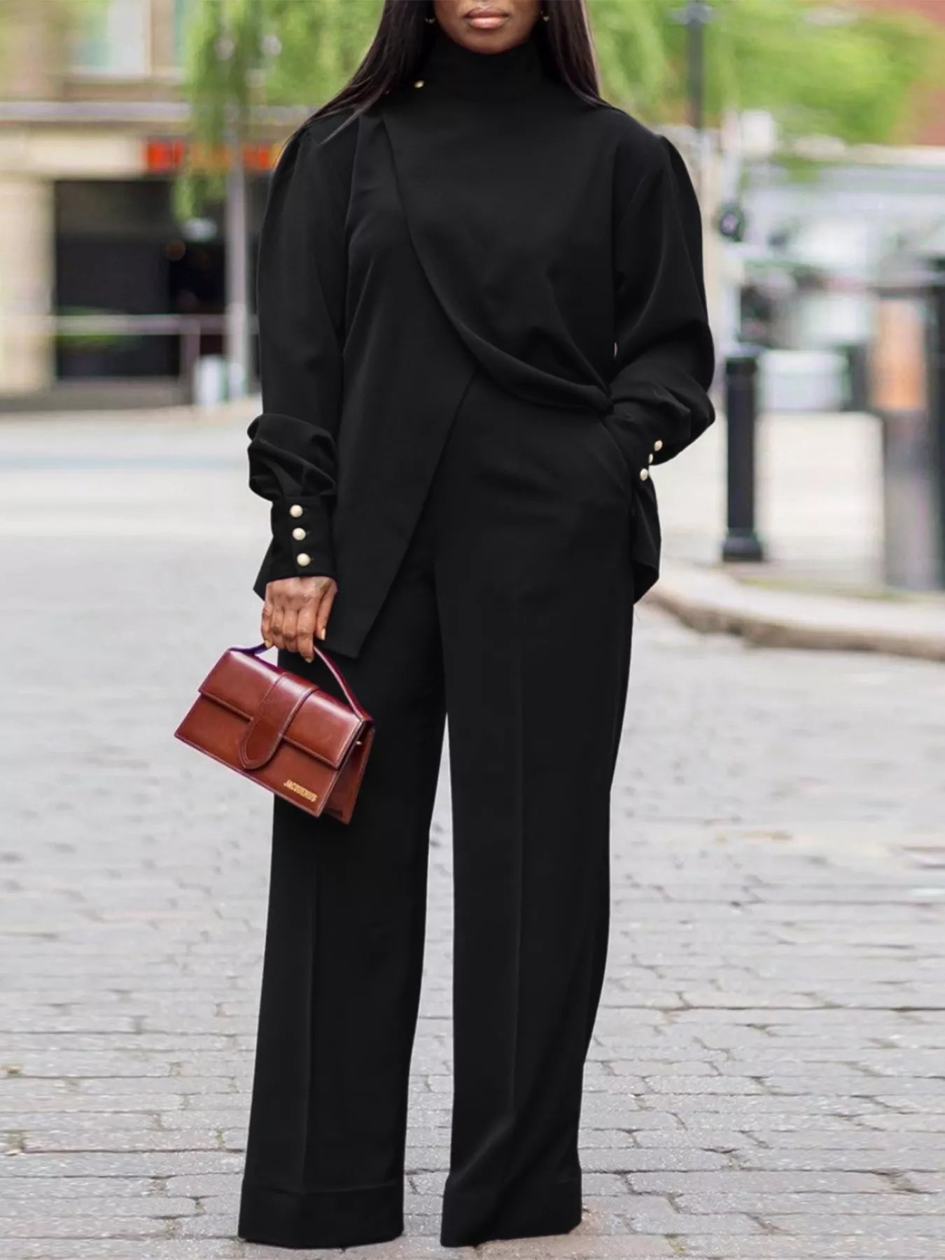 Alexandria Asymmetric Top and Pants Set