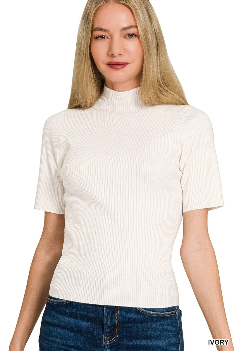 90s Muffin Mock Neck Sweater