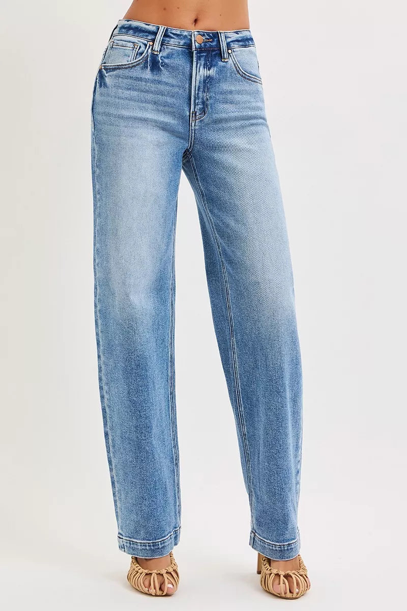 Rise and Shine High Rise Wide Jeans