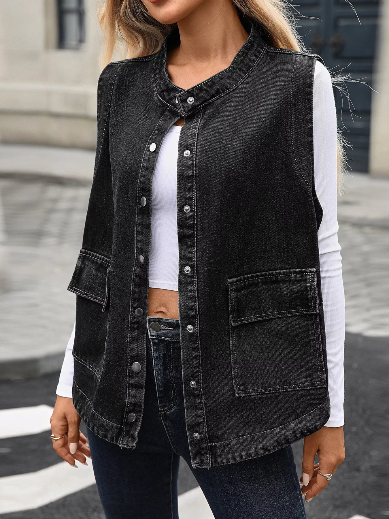 Serenity Sleeveless Denim Jacket